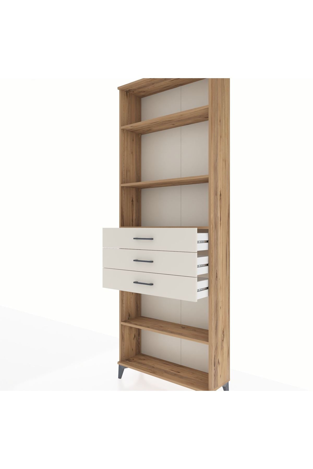 Arges Dolap 4 Raflı 3 Çekmeceli 88x30x243 - S33M272V7A