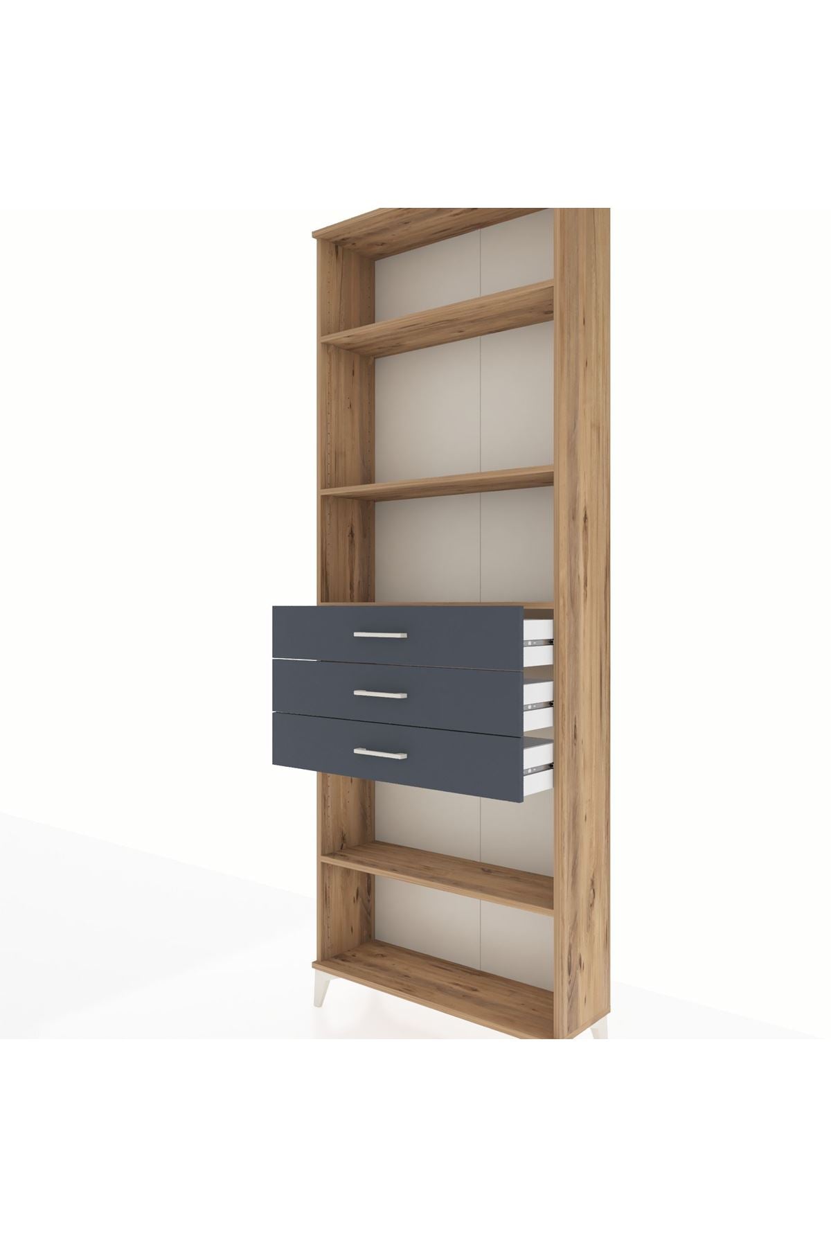 Arges Dolap 4 Raflı 3 Çekmeceli 88x30x243 - S33M272V8A