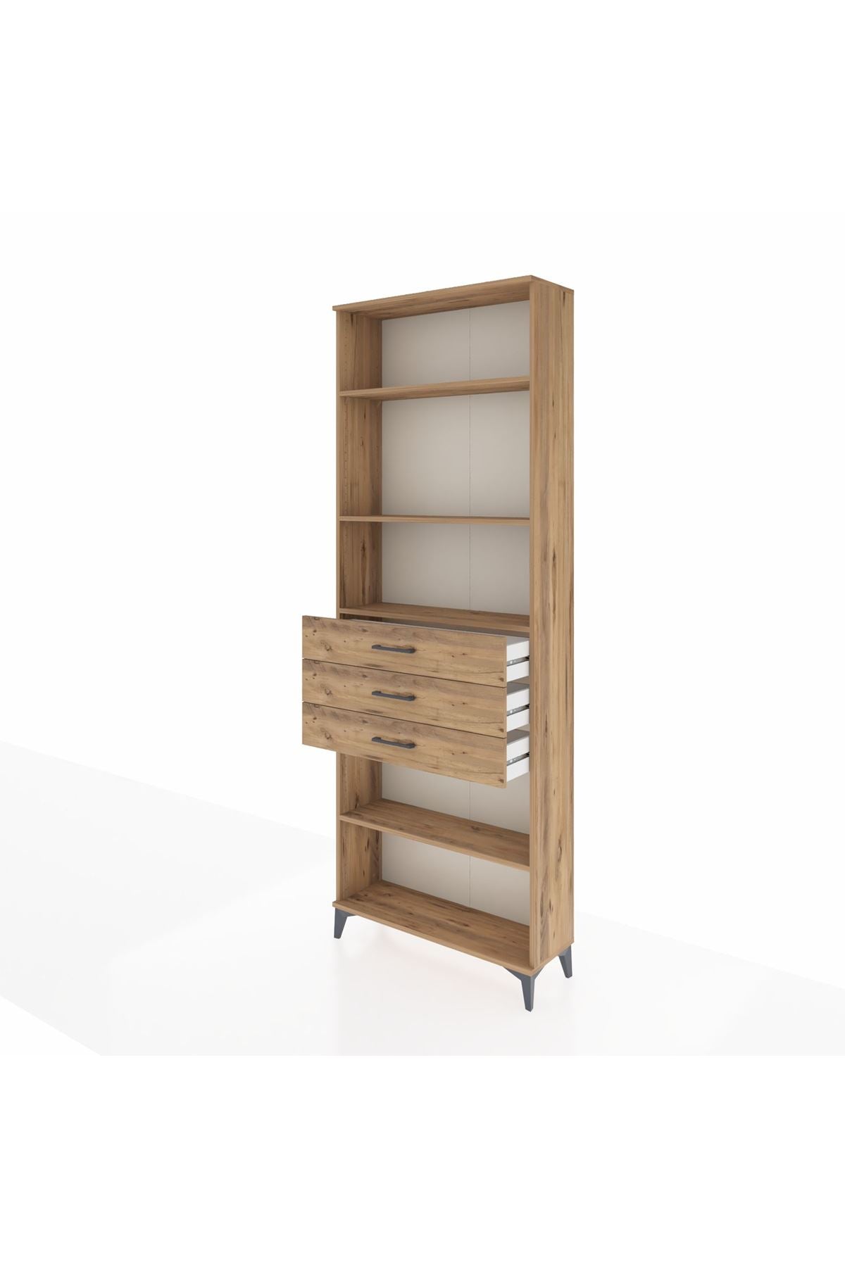 Arges Dolap 4 Raflı 3 Çekmeceli 88x30x243 - S33M272V9A