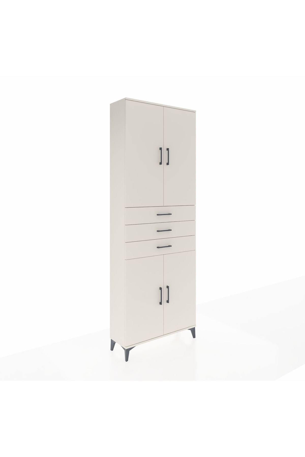 Arges Dolap 4 Raflı 3 Çekmeceli 4 Kapaklı 88x30x243 - S33M273V1A