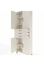 Arges Dolap 4 Raflı 3 Çekmeceli 4 Kapaklı 88x30x243 - S33M273V1A