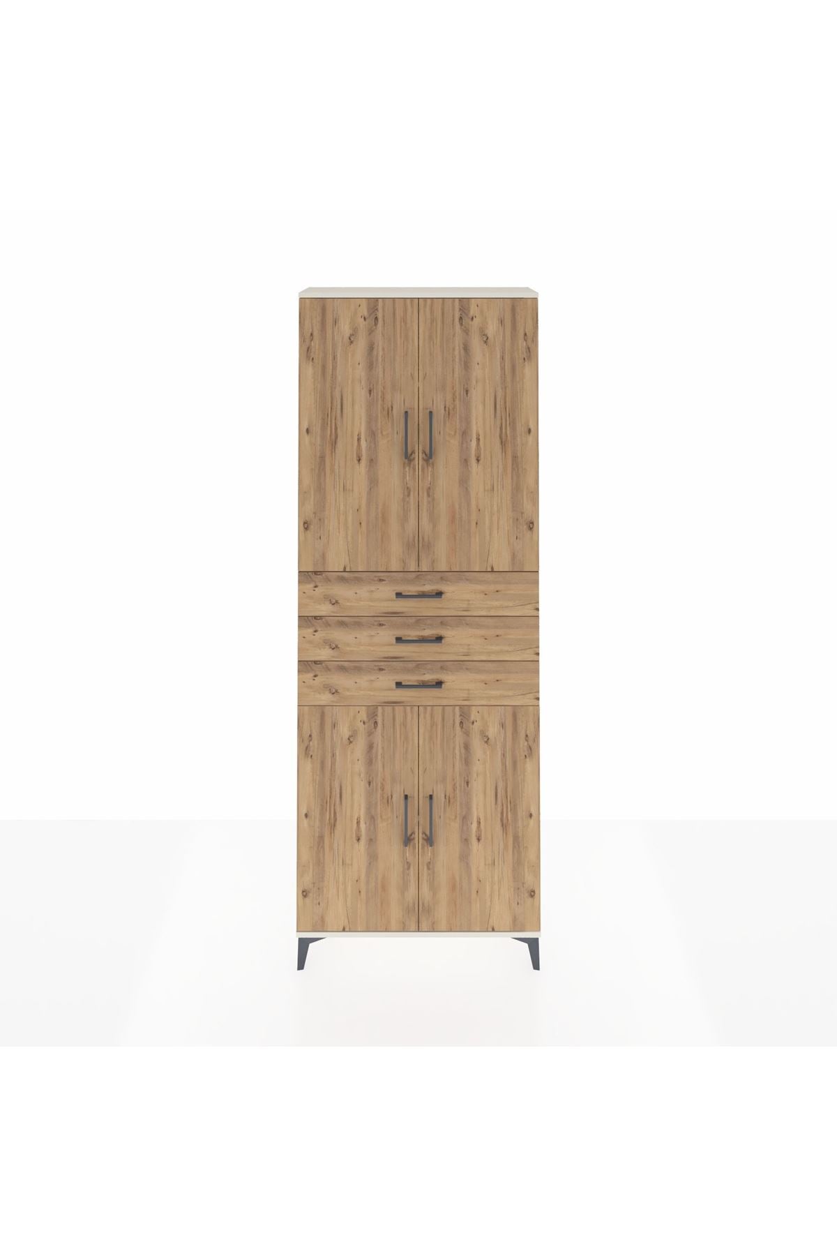 Arges Dolap 4 Raflı 3 Çekmeceli 4 Kapaklı 88x30x243 - S33M273V3A