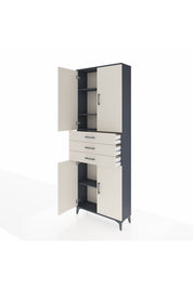 Arges Dolap 4 Raflı 3 Çekmeceli 4 Kapaklı 88x30x243 - S33M273V4A