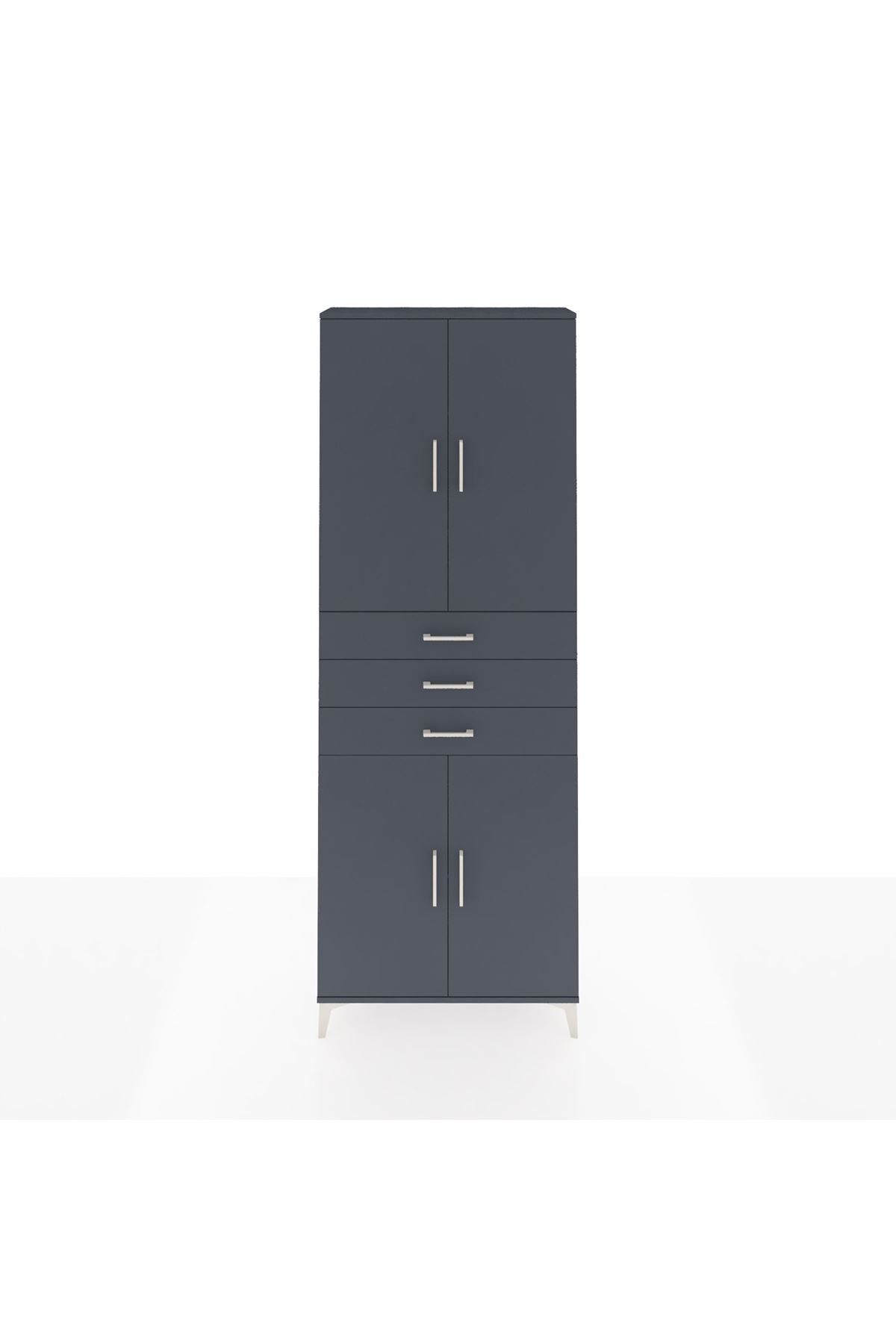 Arges Dolap 4 Raflı 3 Çekmeceli 4 Kapaklı 88x30x243 - S33M273V5A