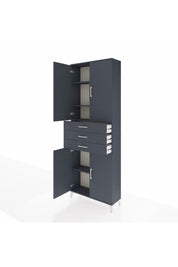 Arges Dolap 4 Raflı 3 Çekmeceli 4 Kapaklı 88x30x243 - S33M273V5A