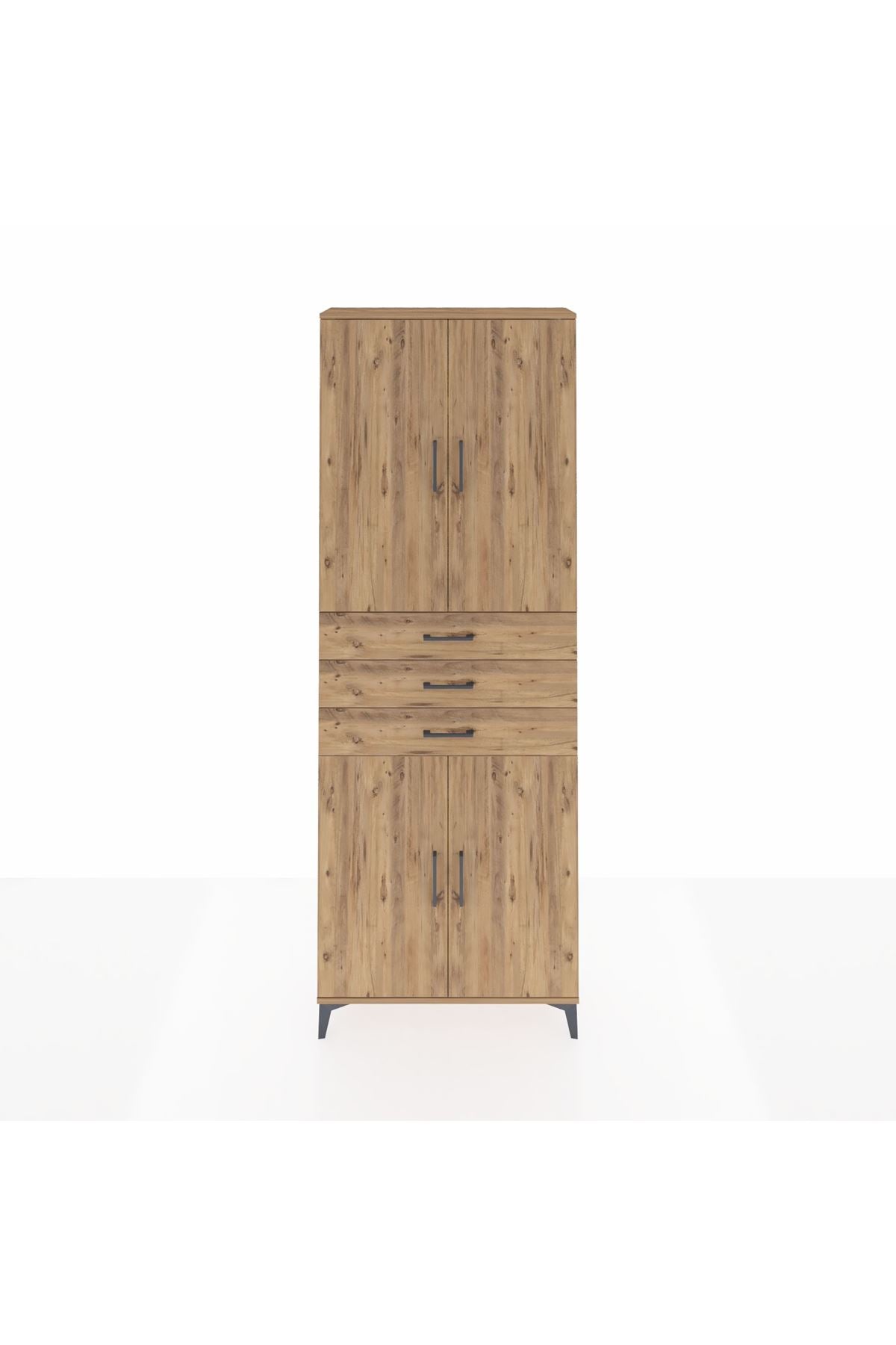 Arges Dolap 4 Raflı 3 Çekmeceli 4 Kapaklı 88x30x243 - S33M273V9A