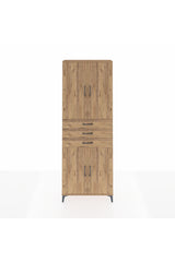 Arges Dolap 4 Raflı 3 Çekmeceli 4 Kapaklı 88x30x243