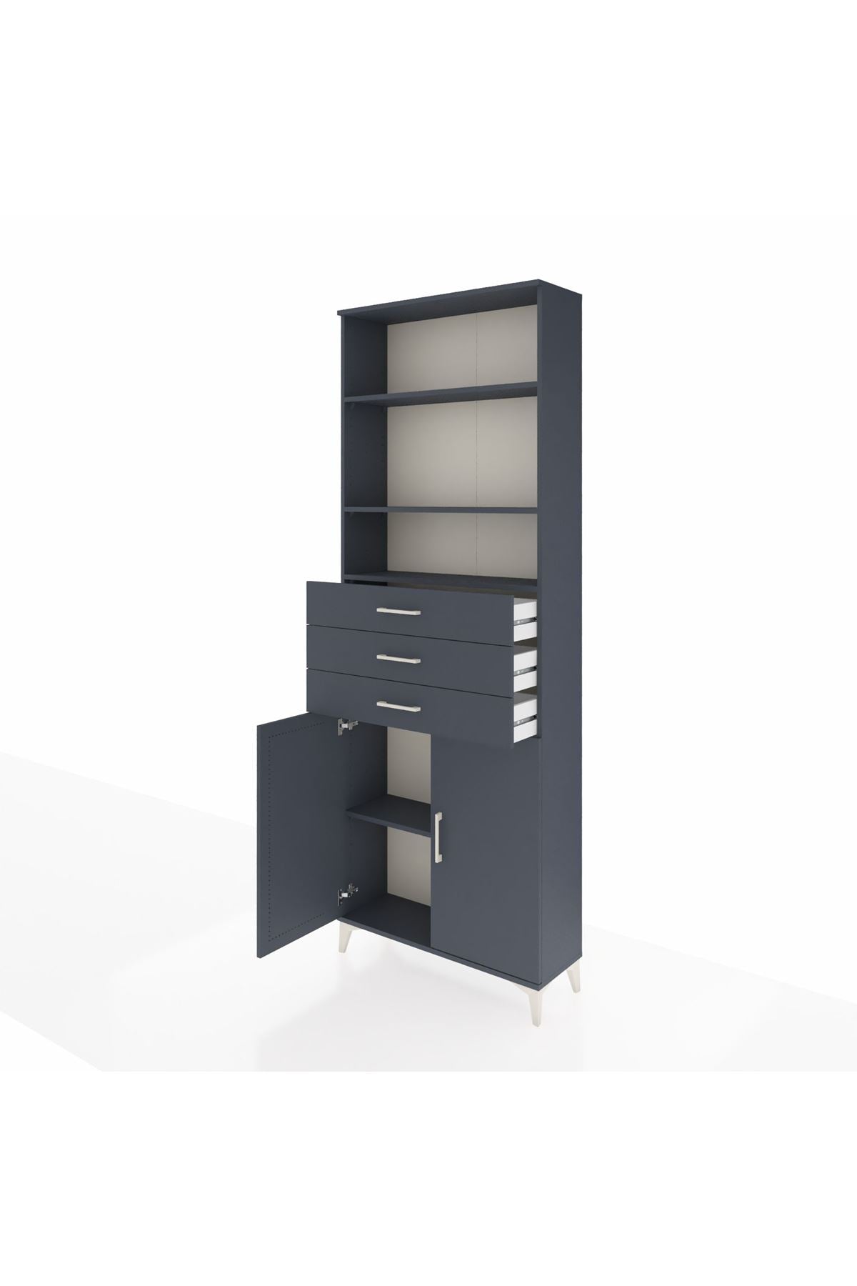 Arges Dolap 4 Raflı 3 Çekmeceli 2 Kapaklı 88x30x243 - S33M274V5A