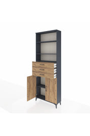 Arges Dolap 4 Raflı 3 Çekmeceli 2 Kapaklı 88x30x243 - S33M274V6A