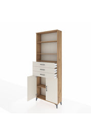 Arges Dolap 4 Raflı 3 Çekmeceli 2 Kapaklı 88x30x243 - S33M274V7A