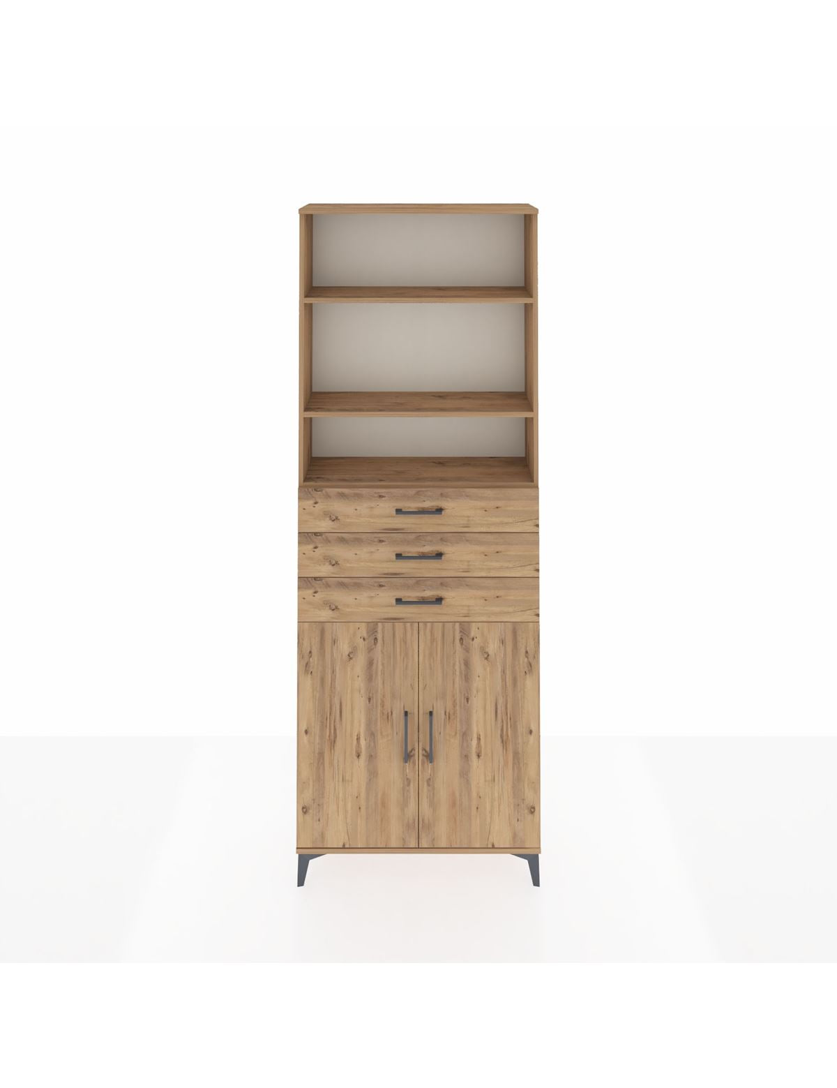Arges Dolap 4 Raflı 3 Çekmeceli 2 Kapaklı 88x30x243 - S33M274V9A