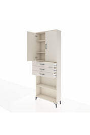 Arges Dolap 4 Raflı 3 Çekmeceli 2 Kapaklı 88x30x243 - S33M275V1A