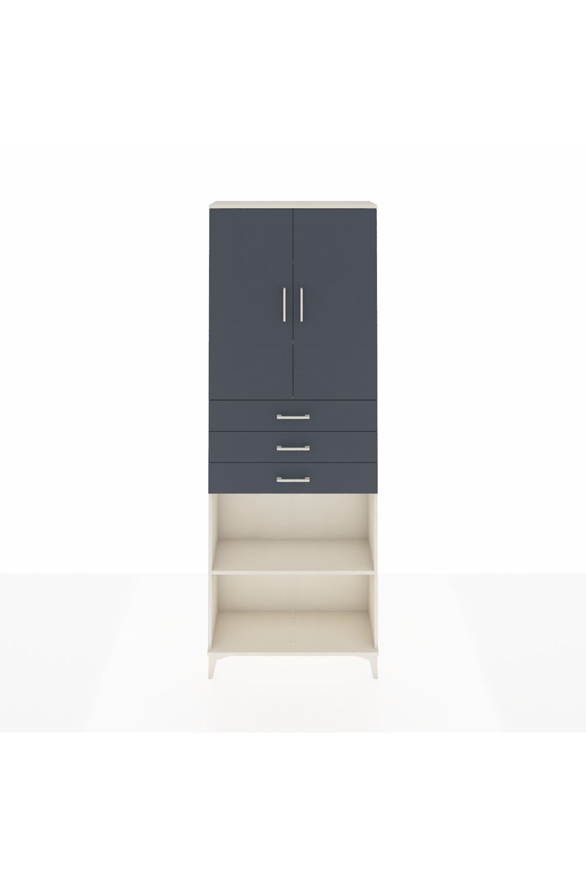 Arges Dolap 4 Raflı 3 Çekmeceli 2 Kapaklı 88x30x243 - S33M275V2A