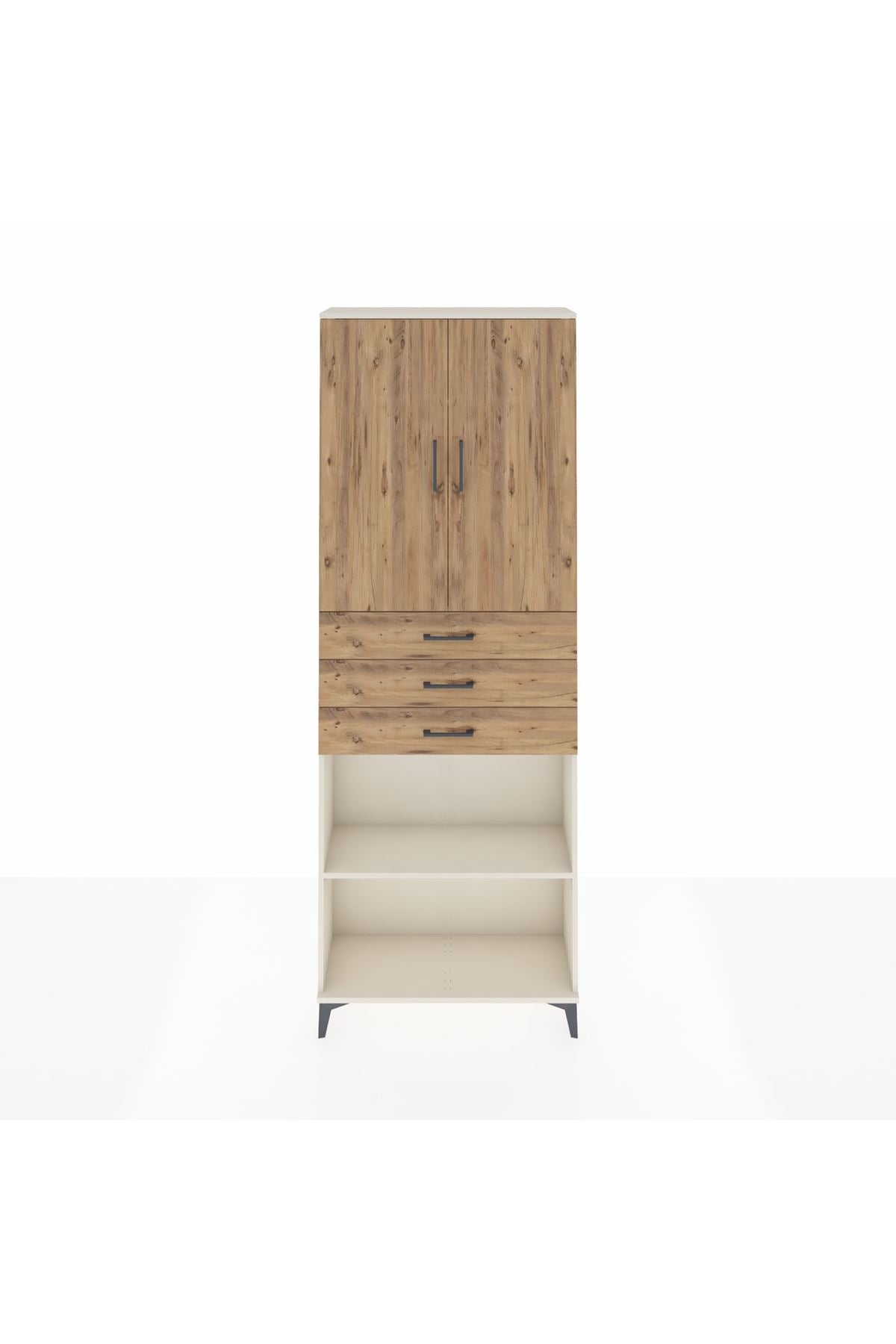 Arges Dolap 4 Raflı 3 Çekmeceli 2 Kapaklı 88x30x243 - S33M275V3A