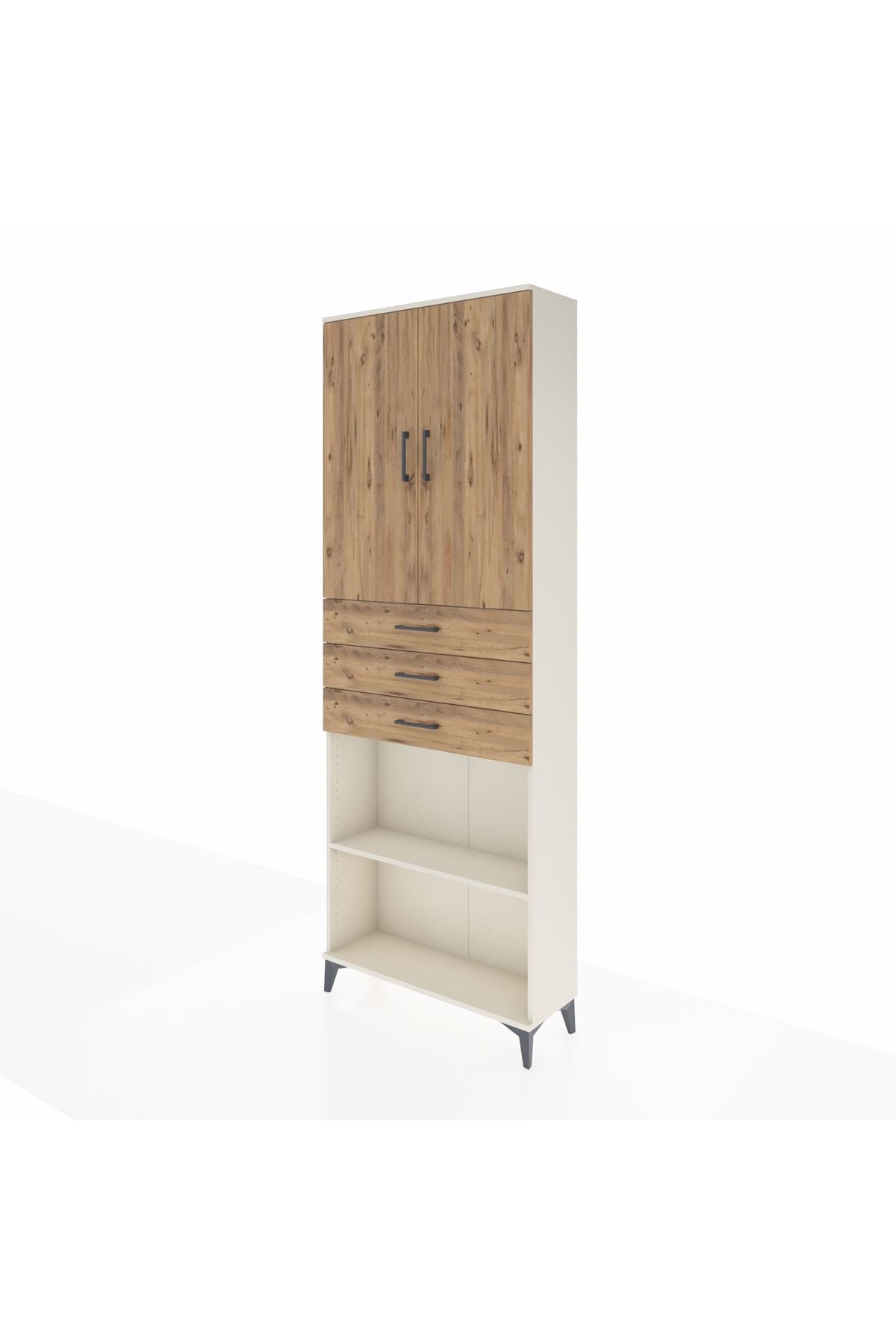 Arges Dolap 4 Raflı 3 Çekmeceli 2 Kapaklı 88x30x243 - S33M275V3A