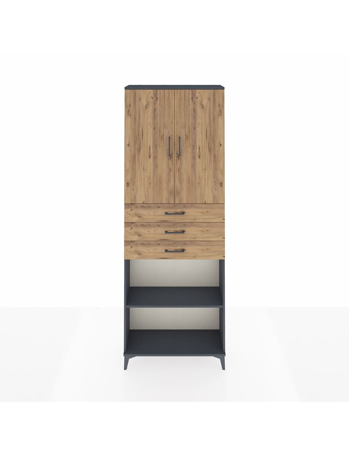 Arges Dolap 4 Raflı 3 Çekmeceli 2 Kapaklı 88x30x243 - S33M275V6A