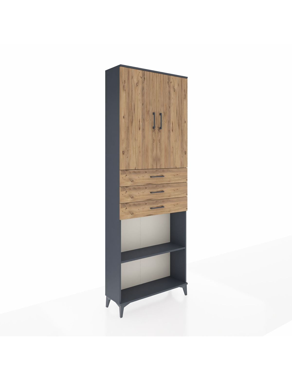 Arges Dolap 4 Raflı 3 Çekmeceli 2 Kapaklı 88x30x243 - S33M275V6A