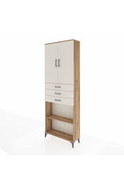 Arges Dolap 4 Raflı 3 Çekmeceli 2 Kapaklı 88x30x243 - S33M275V7A