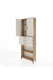 Arges Dolap 4 Raflı 3 Çekmeceli 2 Kapaklı 88x30x243 - S33M275V7A