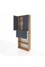 Arges Dolap 4 Raflı 3 Çekmeceli 2 Kapaklı 88x30x243 - S33M275V8A