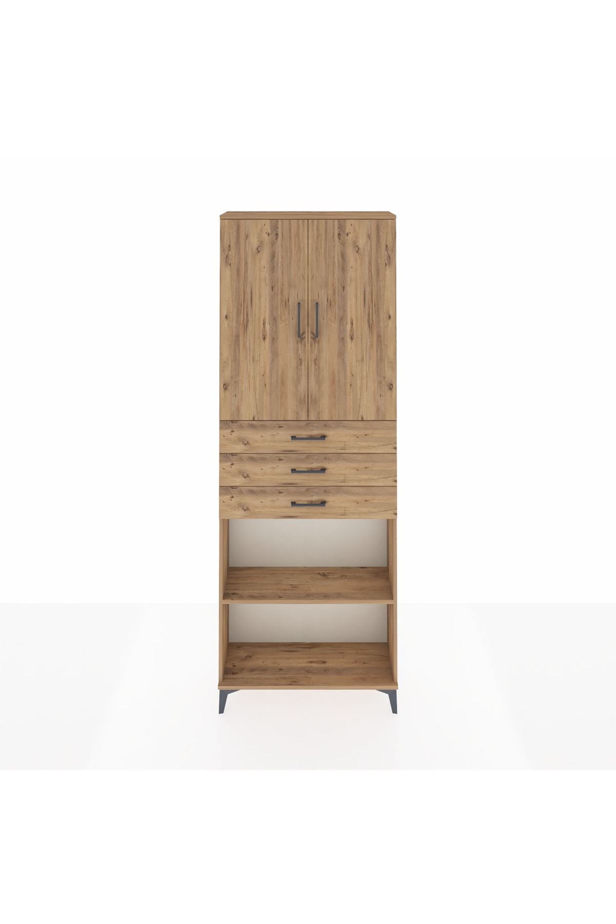Arges Dolap 4 Raflı 3 Çekmeceli 2 Kapaklı 88x30x243 - S33M275V9A