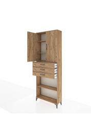Arges Dolap 4 Raflı 3 Çekmeceli 2 Kapaklı 88x30x243 - S33M275V9A