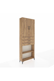 Arges Dolap 4 Raflı 3 Çekmeceli 2 Kapaklı 88x30x243 - S33M275V9A