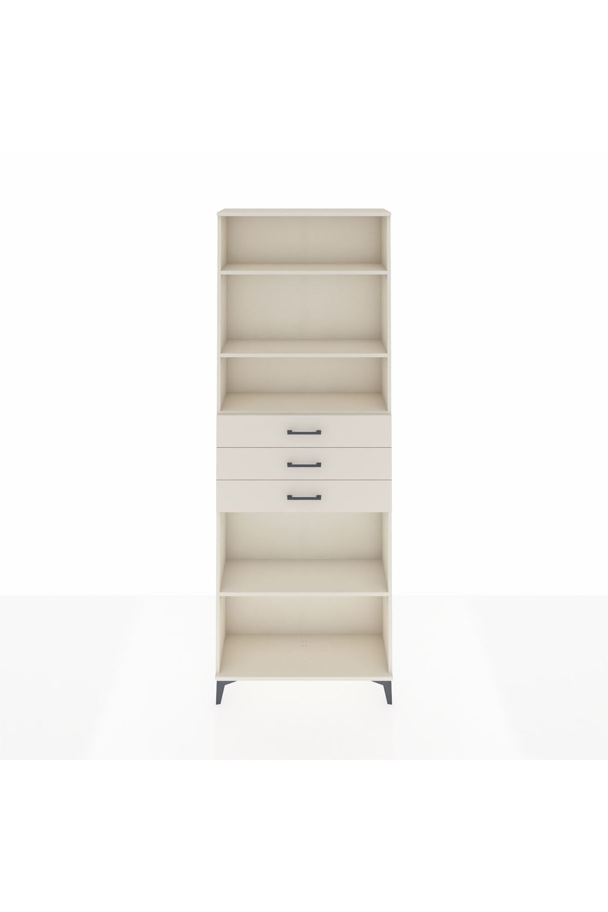 Arges Dolap 4 Raflı 3 Çekmeceli 88x30x243 - S33M276V1A