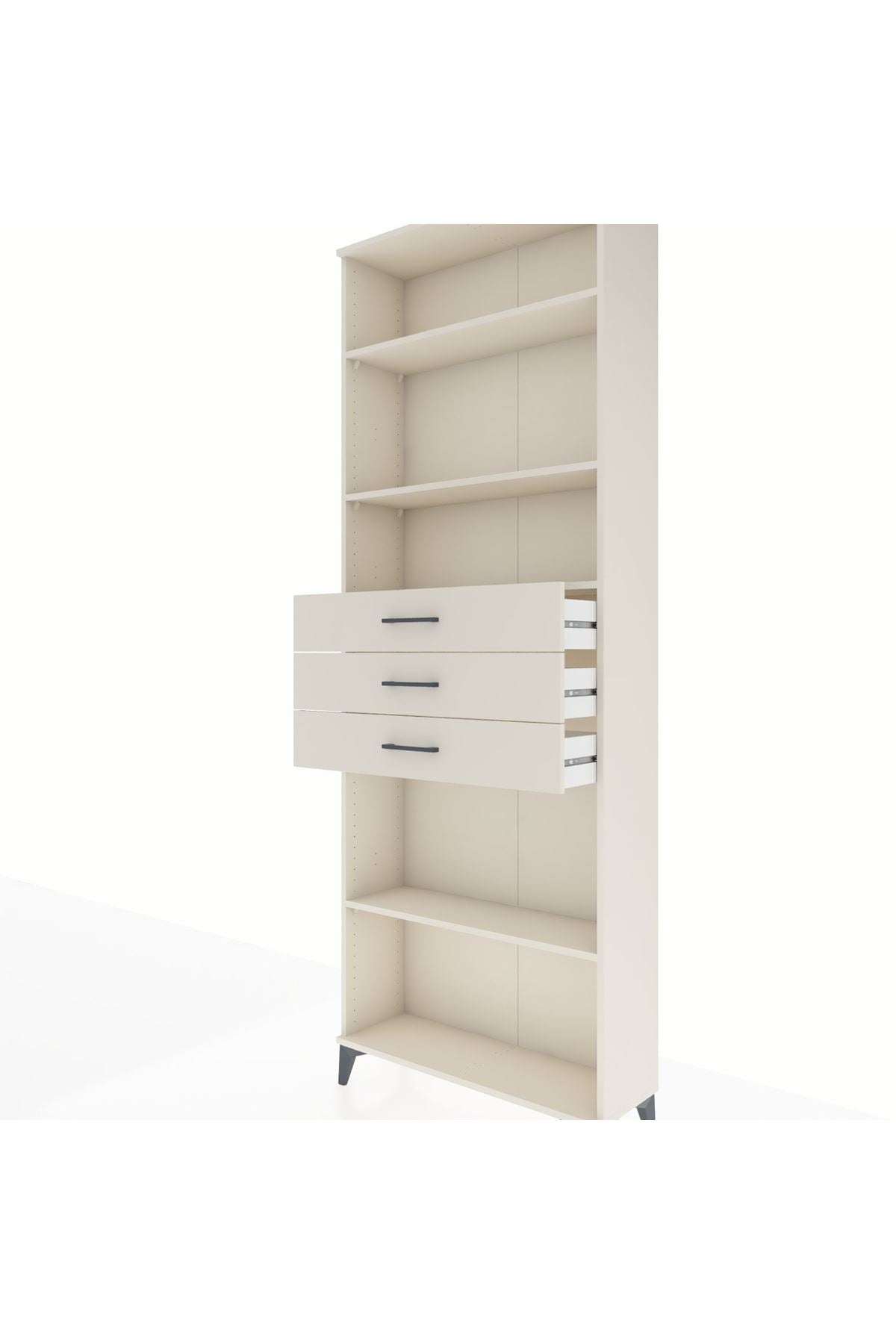 Arges Dolap 4 Raflı 3 Çekmeceli 88x30x243 - S33M276V1A