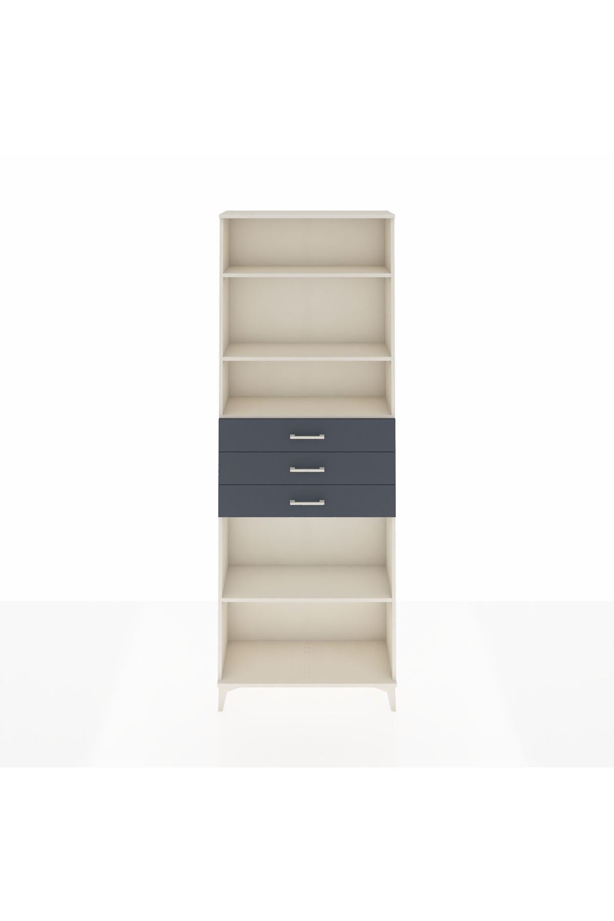 Arges Dolap 4 Raflı 3 Çekmeceli 88x30x243 - S33M276V2A