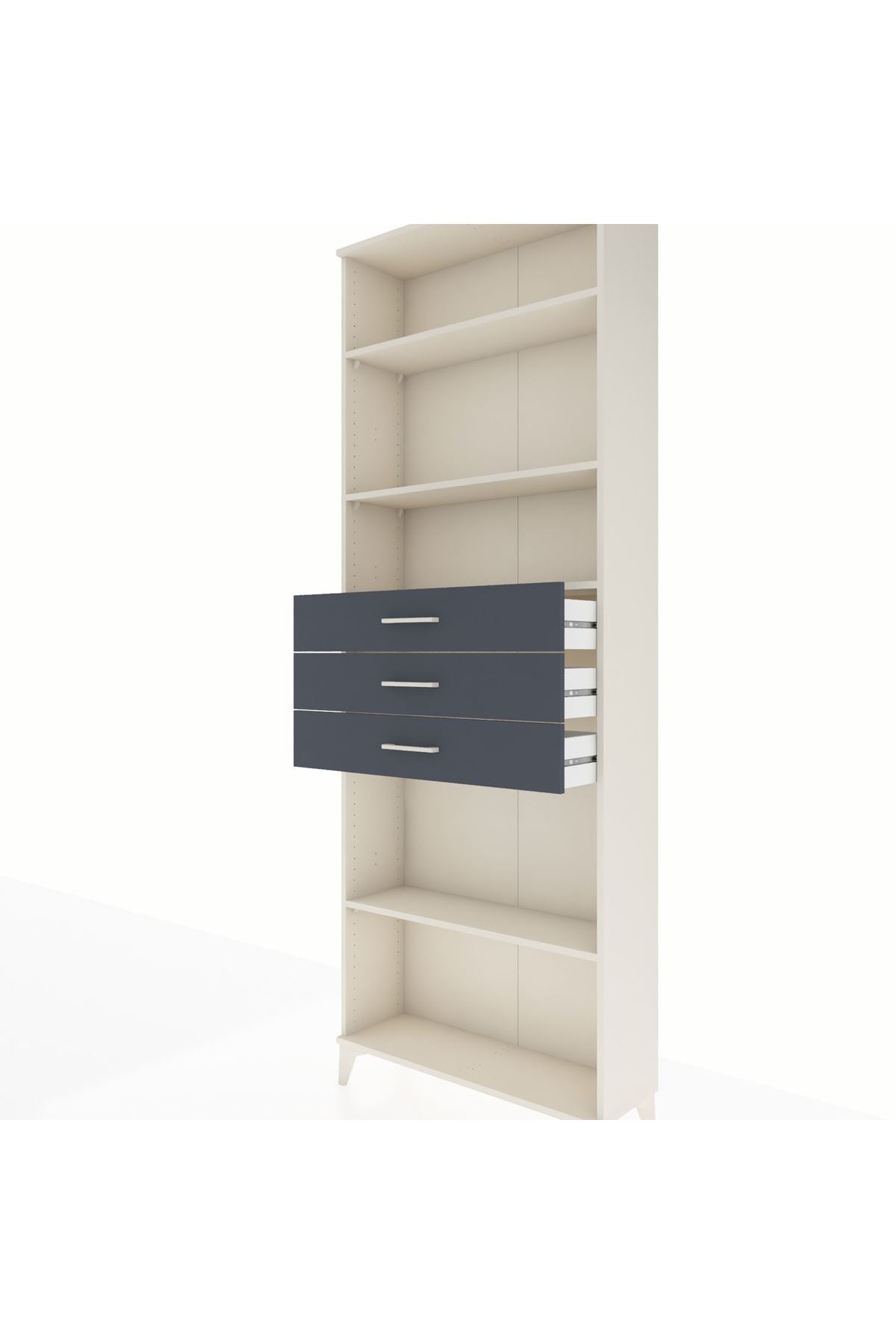 Arges Dolap 4 Raflı 3 Çekmeceli 88x30x243 - S33M276V2A