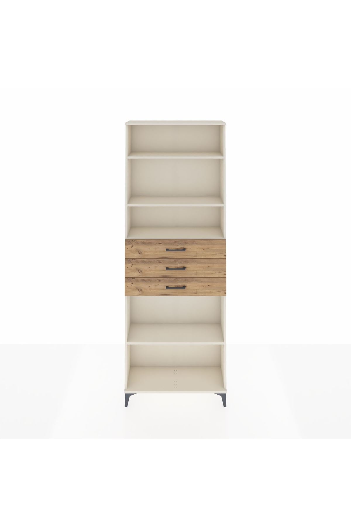 Arges Dolap 4 Raflı 3 Çekmeceli 88x30x243 - S33M276V3A
