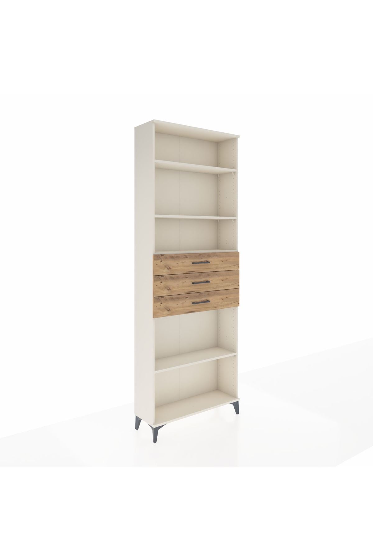 Arges Dolap 4 Raflı 3 Çekmeceli 88x30x243 - S33M276V3A