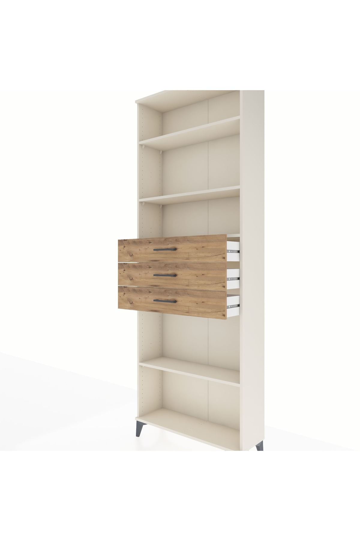 Arges Dolap 4 Raflı 3 Çekmeceli 88x30x243 - S33M276V3A