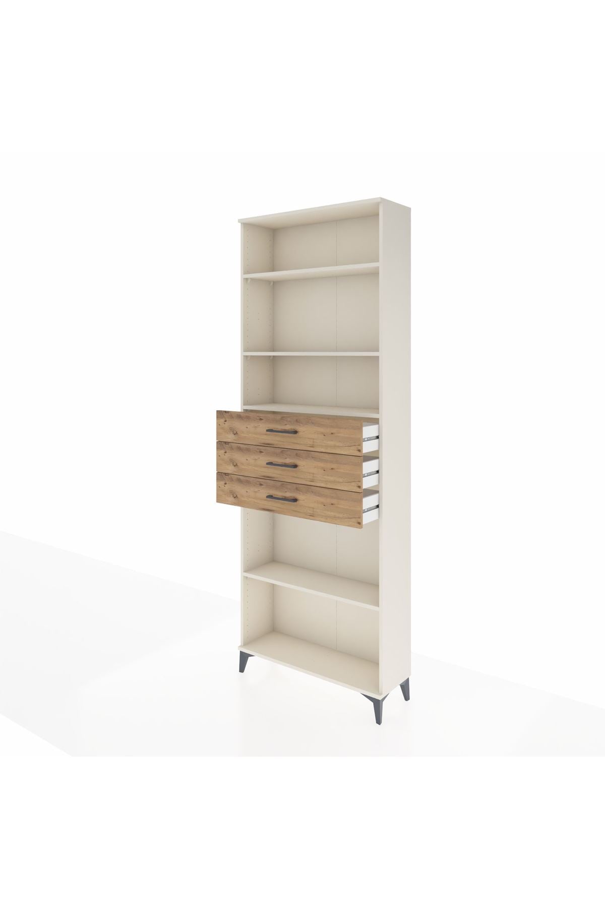 Arges Dolap 4 Raflı 3 Çekmeceli 88x30x243 - S33M276V3A