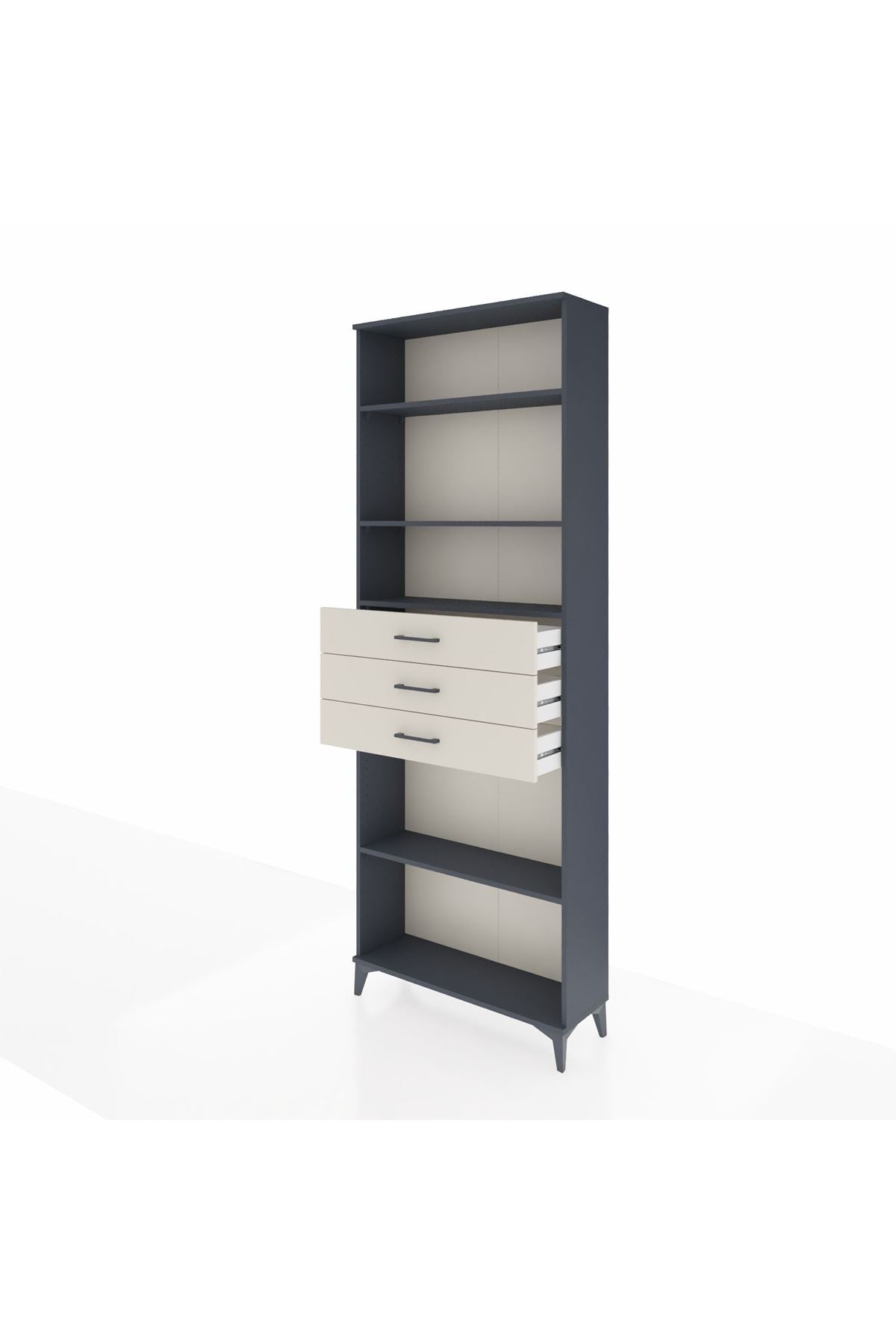Arges Dolap 4 Raflı 3 Çekmeceli 88x30x243 - S33M276V4A