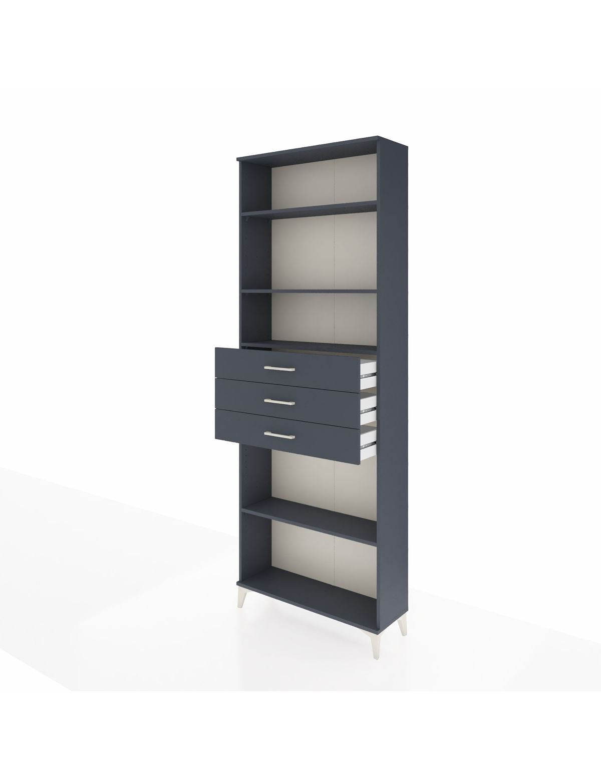 Arges Dolap 4 Raflı 3 Çekmeceli 88x30x243 - S33M276V5A