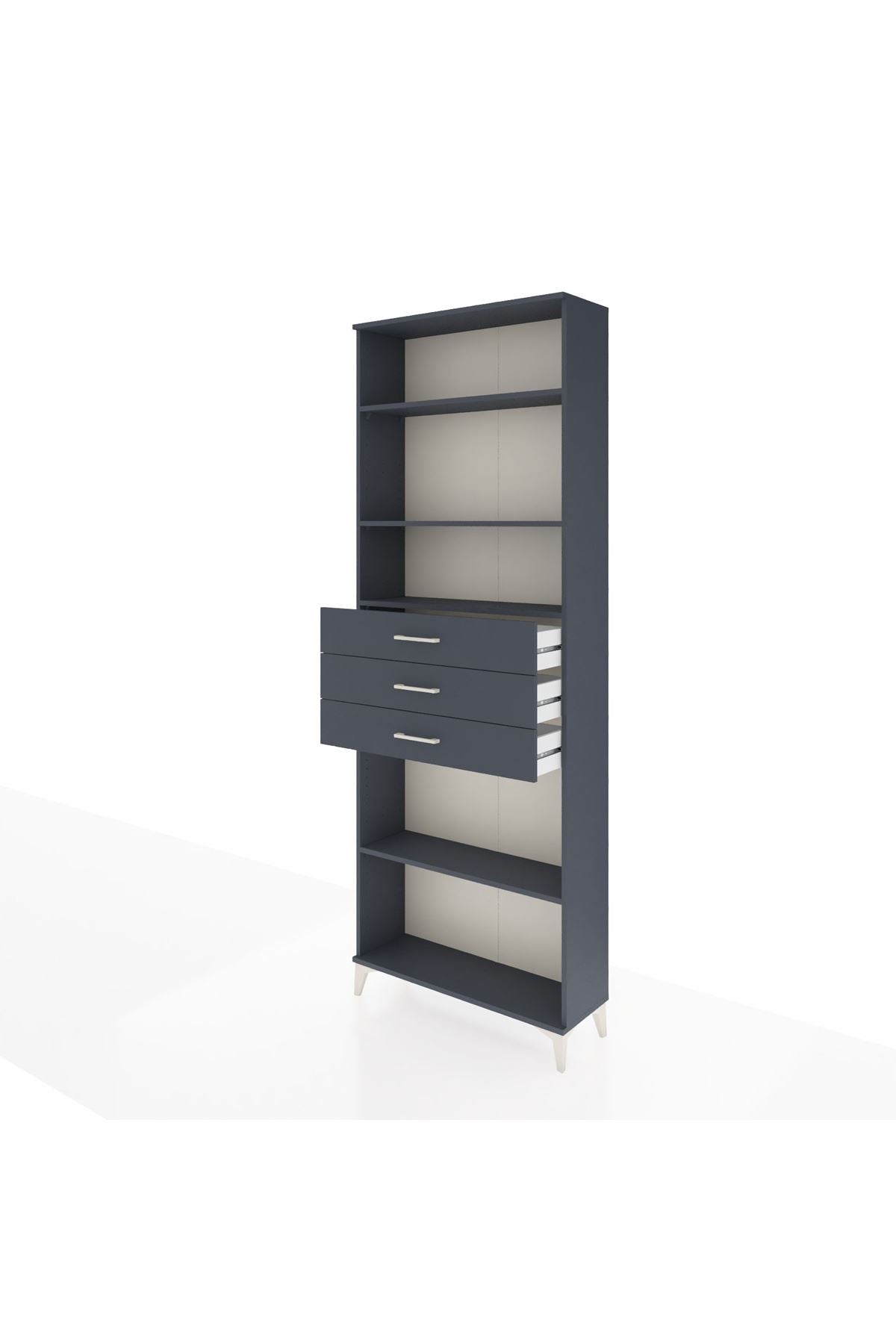 Arges Dolap 4 Raflı 3 Çekmeceli 88x30x243 - S33M276V5A