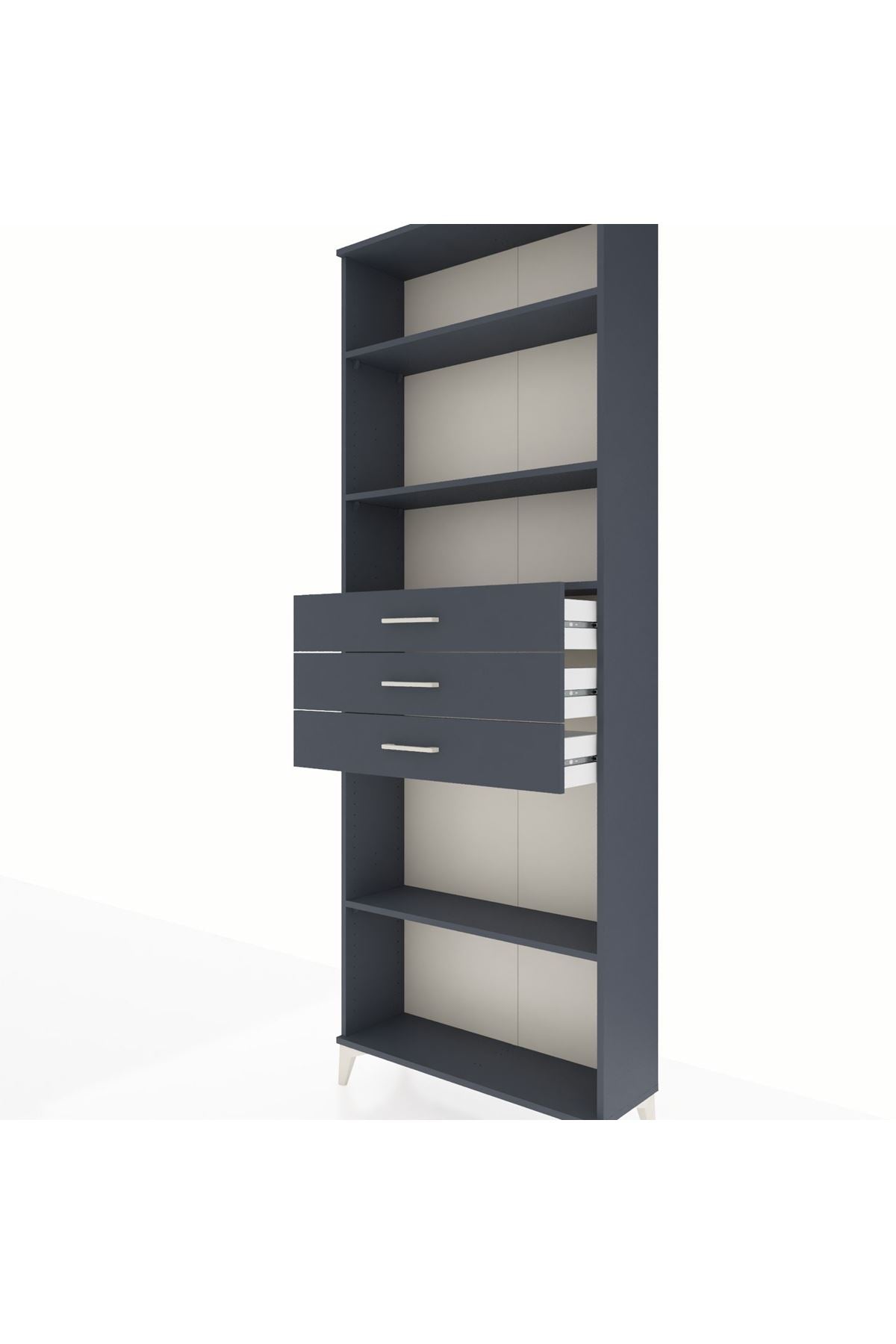 Arges Dolap 4 Raflı 3 Çekmeceli 88x30x243 - S33M276V5A