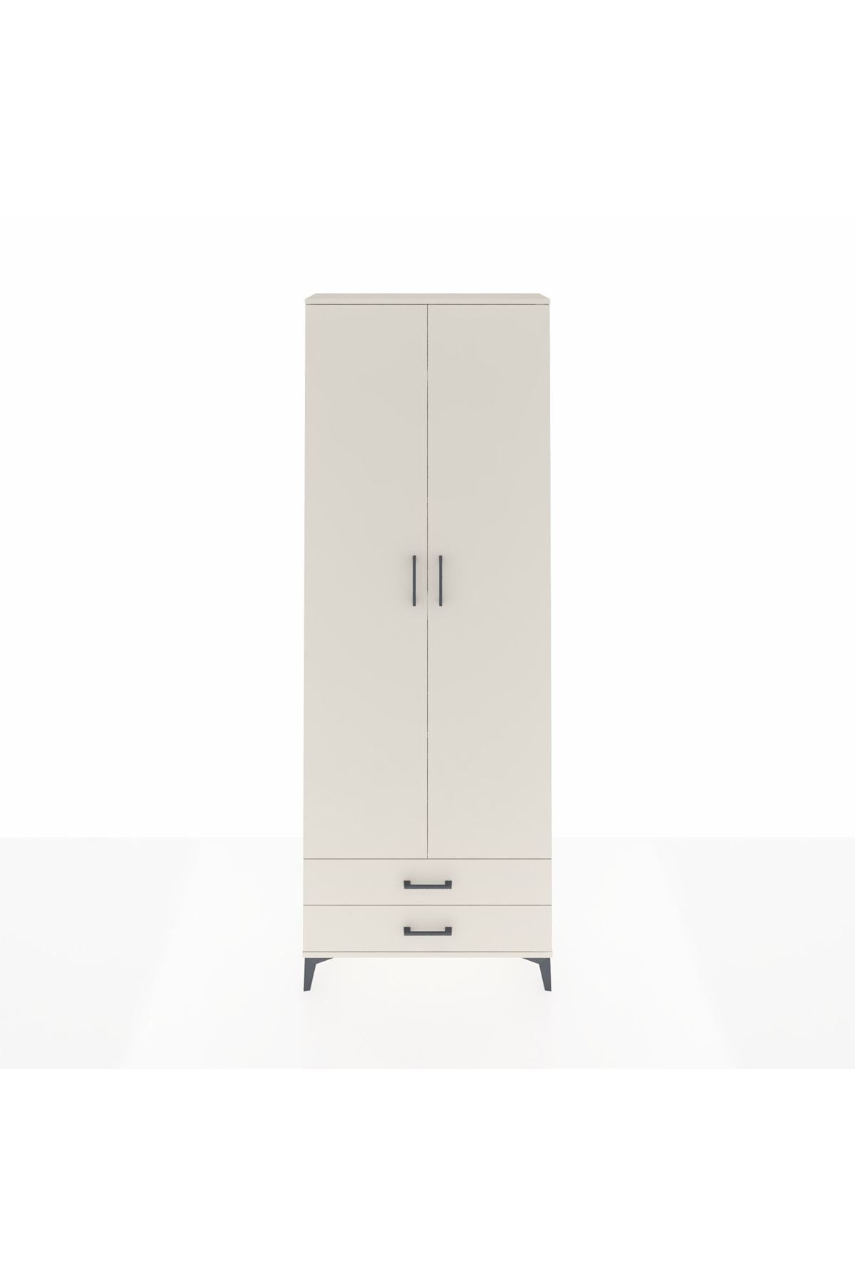 Arges Dolap 5 Raflı 2 Çekmeceli 2 Kapaklı 88x30x243 - S33M277V1A
