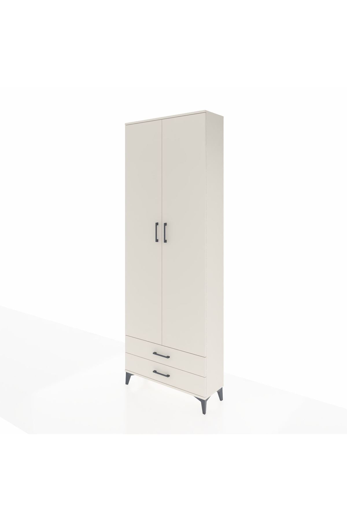 Arges Dolap 5 Raflı 2 Çekmeceli 2 Kapaklı 88x30x243 - S33M277V1A
