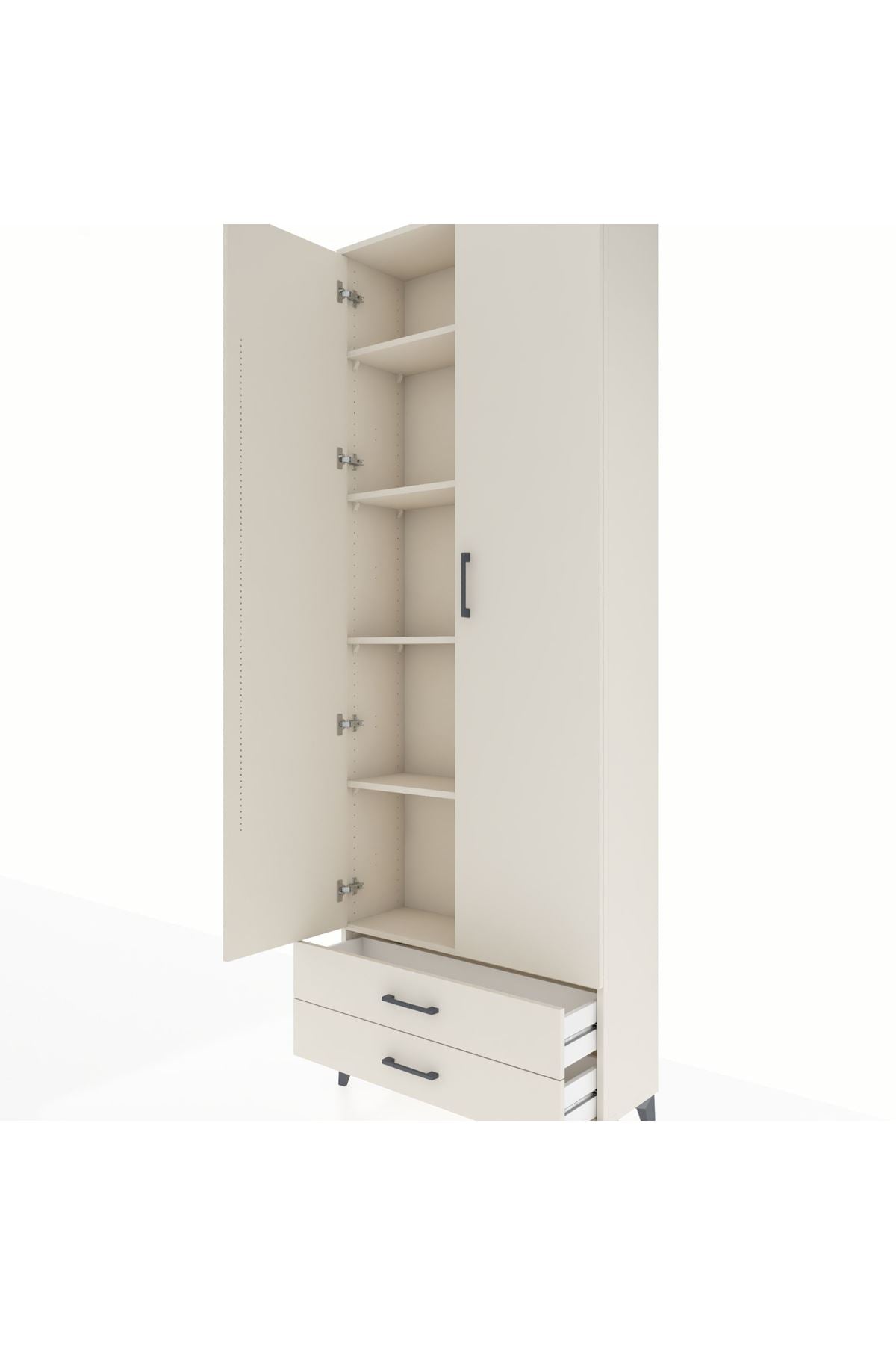 Arges Dolap 5 Raflı 2 Çekmeceli 2 Kapaklı 88x30x243 - S33M277V1A