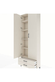 Arges Dolap 5 Raflı 2 Çekmeceli 2 Kapaklı 88x30x243 - S33M277V1A