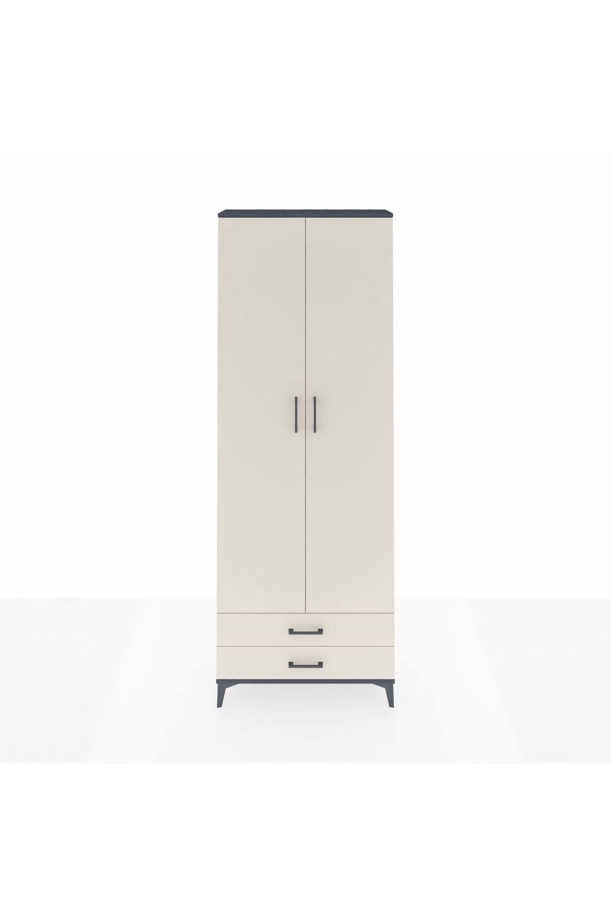 Arges Dolap 5 Raflı 2 Çekmeceli 2 Kapaklı 88x30x243 - S33M277V4A