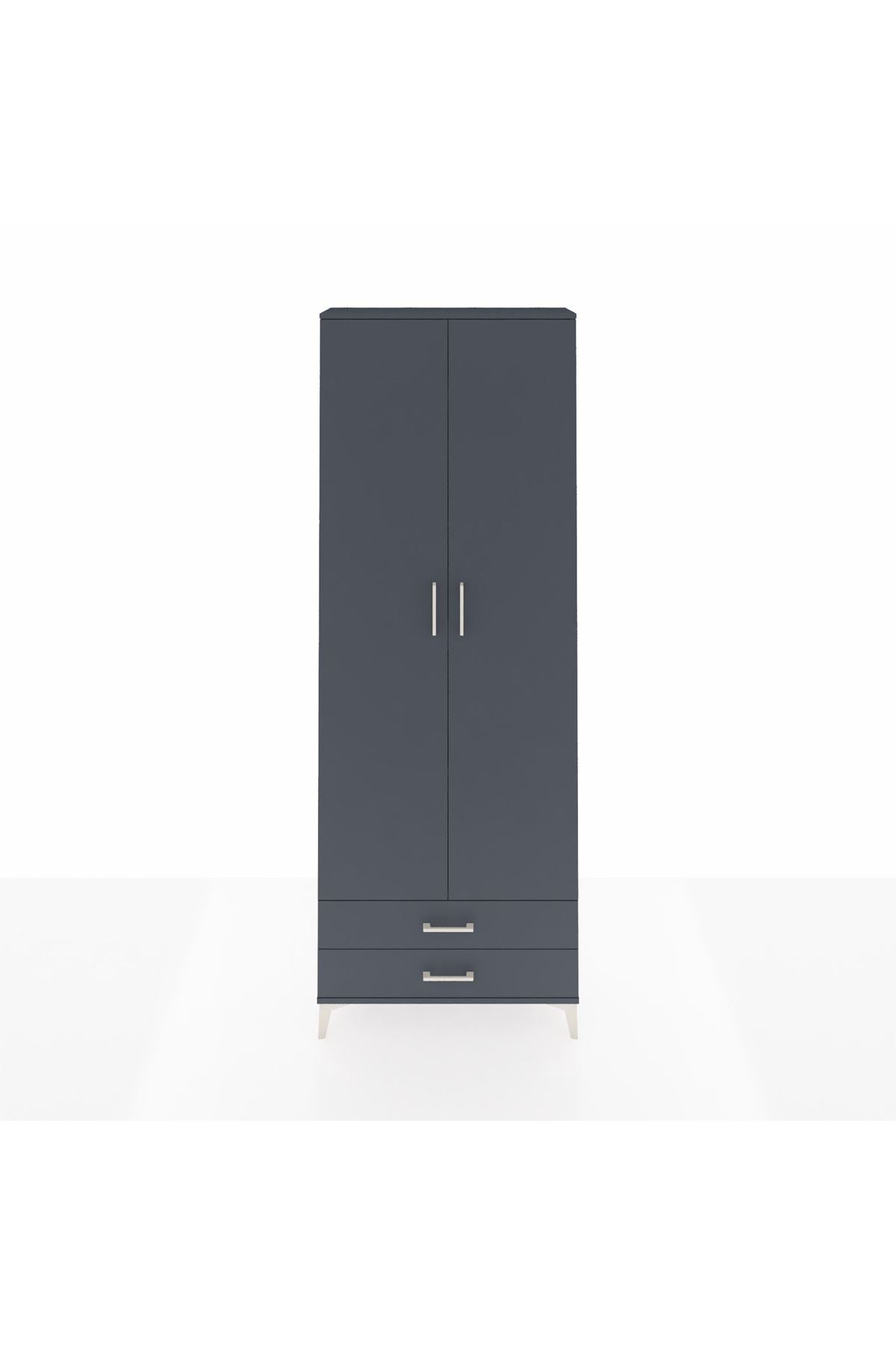Arges Dolap 5 Raflı 2 Çekmeceli 2 Kapaklı 88x30x243 - S33M277V5A