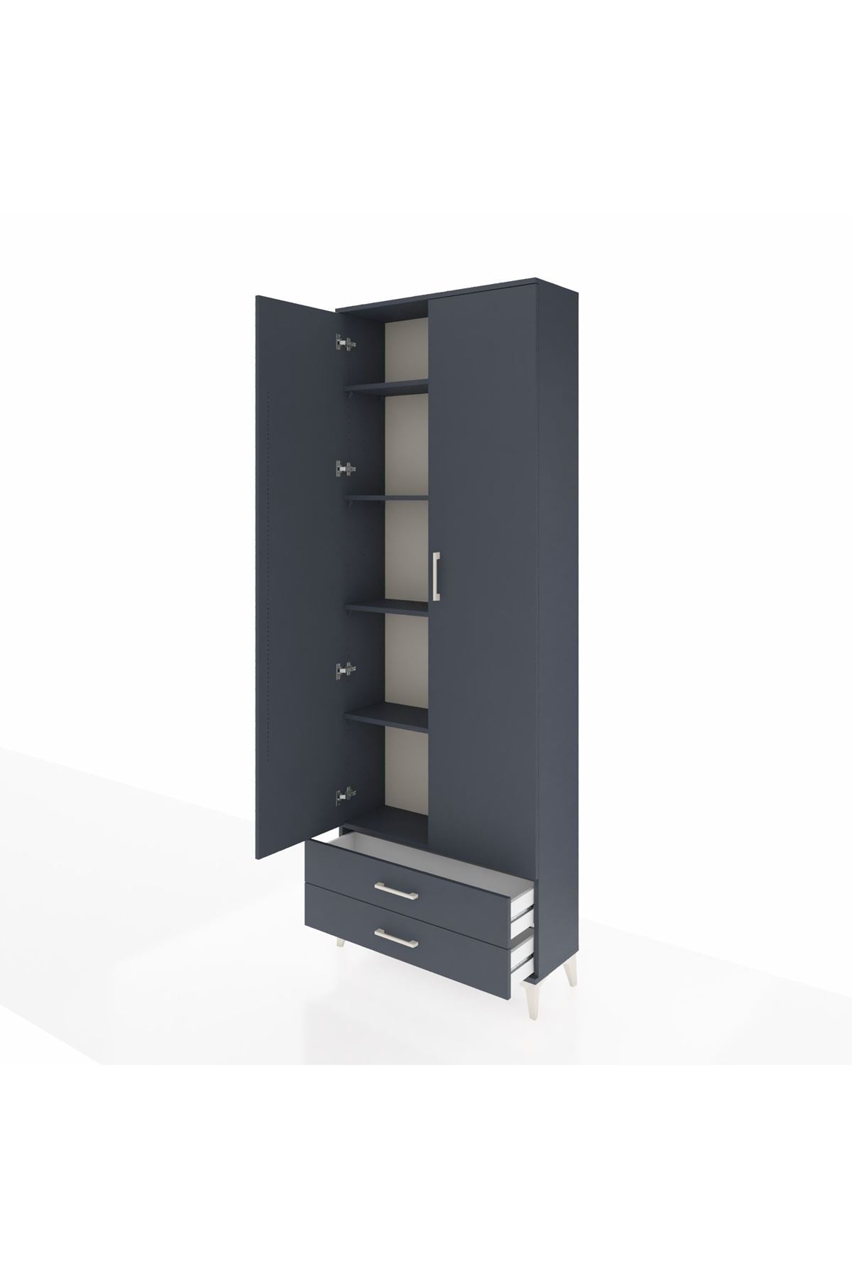 Arges Dolap 5 Raflı 2 Çekmeceli 2 Kapaklı 88x30x243 - S33M277V5A