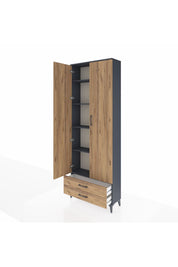 Arges Dolap 5 Raflı 2 Çekmeceli 2 Kapaklı 88x30x243 - S33M277V6A
