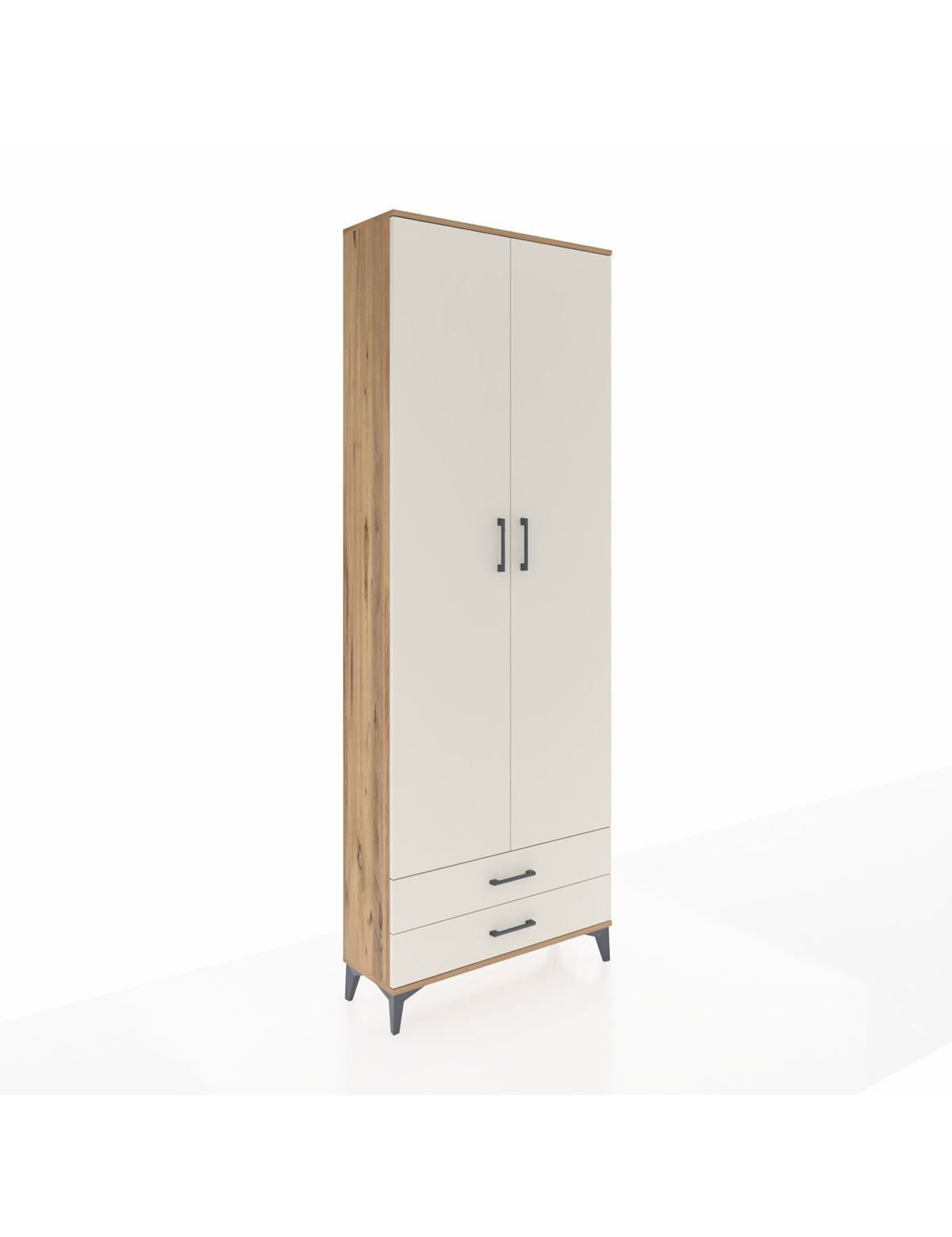 Arges Dolap 5 Raflı 2 Çekmeceli 2 Kapaklı 88x30x243 - S33M277V7A