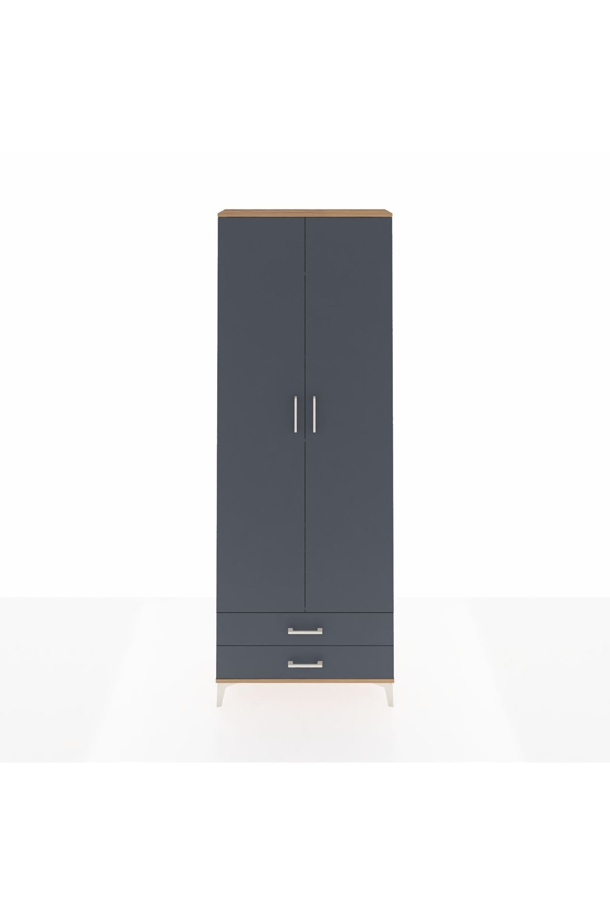 Arges Dolap 5 Raflı 2 Çekmeceli 2 Kapaklı 88x30x243 - S33M277V8A