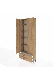 Arges Dolap 5 Raflı 2 Çekmeceli 2 Kapaklı 88x30x243 - S33M277V9A